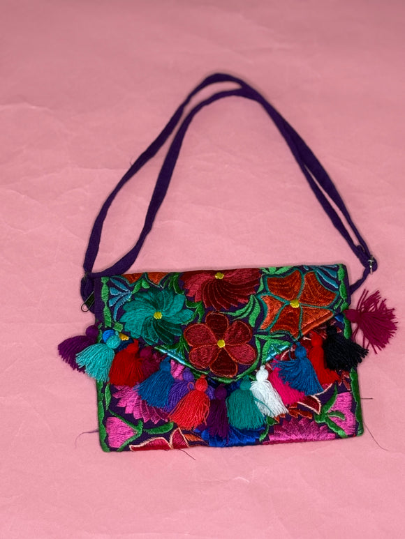 Purple Flower Crossbody