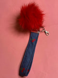 Cherry llavero with pompom