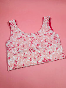 Pink Flowers Classic Bra