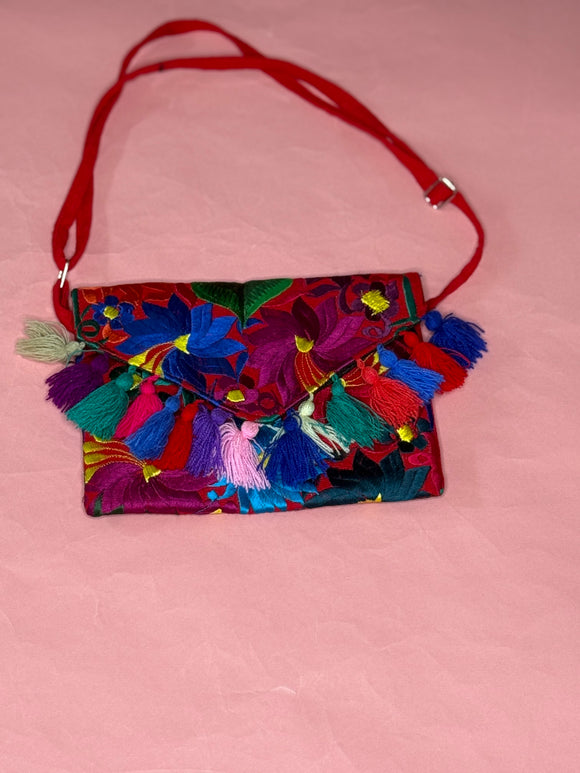 Red Flowers Crossbody