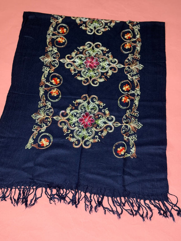 Navy Pashmina