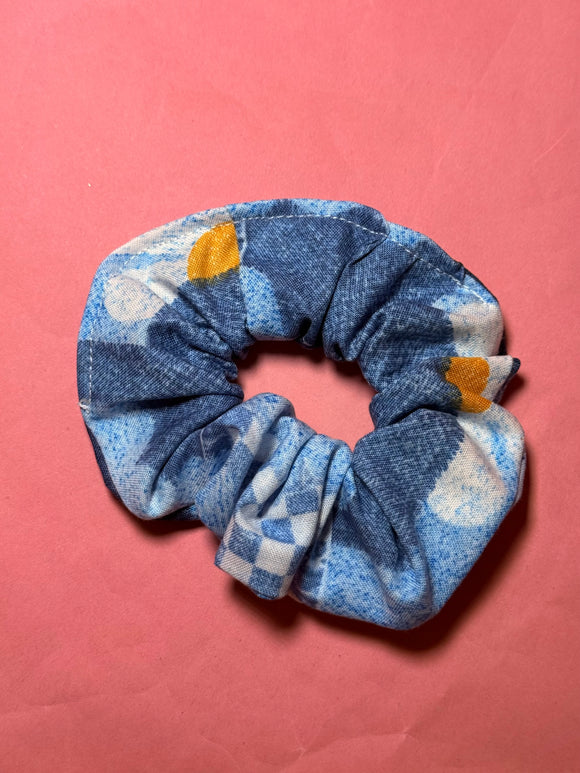 Denim Daisy scrunchie